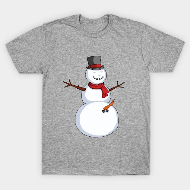Snowman Remodel T-Shirt by CassiTees